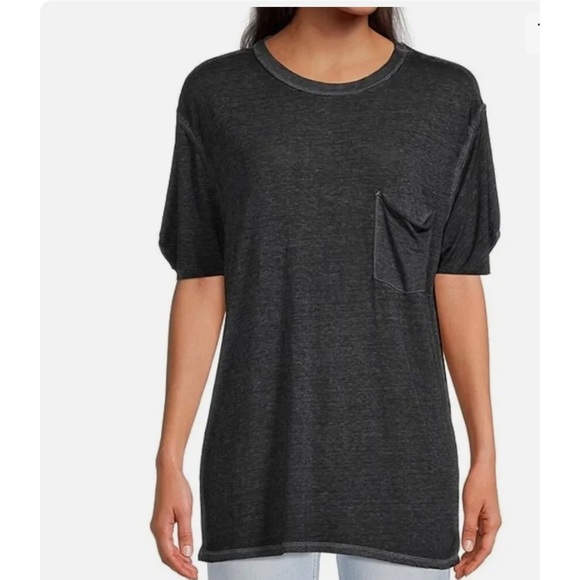 Free People Tops - NWT Free People Vella Crew Neck Short Sleeve Unfinished Trim Size S